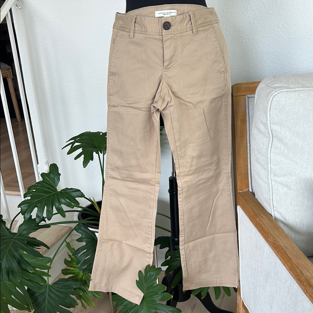 Banana Republic Beige Wide-Leg Pants